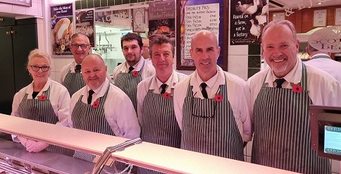 All the staff at Crump Butchers, Royal Wootton Bassett